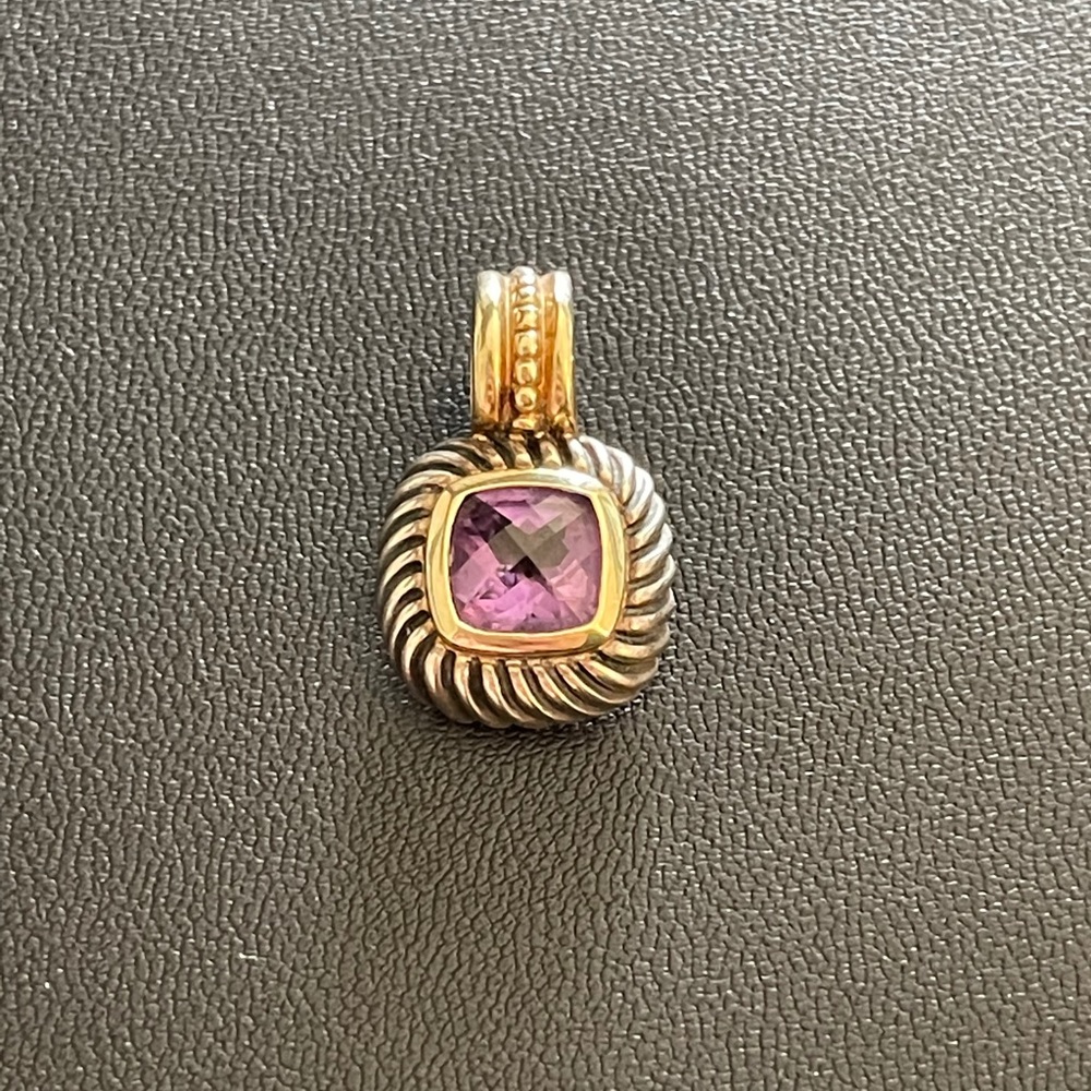 David Yurman Amethyst Cable Pendant